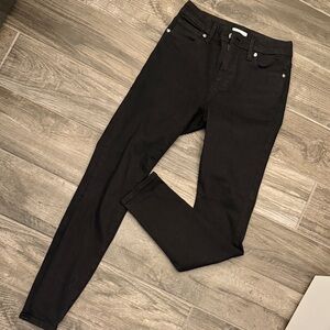 Good American Black Skinny Jeans - High-Rise Stretch